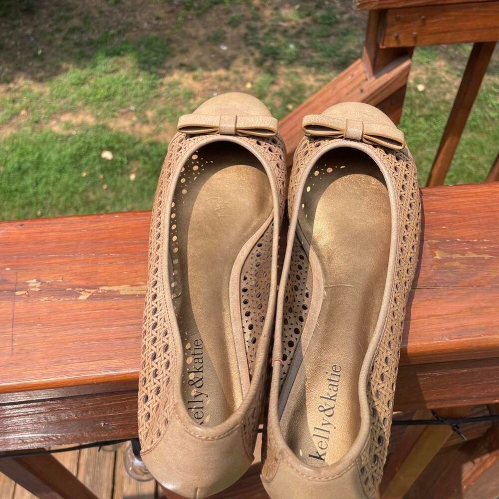 Kelly katie Women's 11 Tan Brown Mary Jane Ballet Shoes - Picture 8 of 8